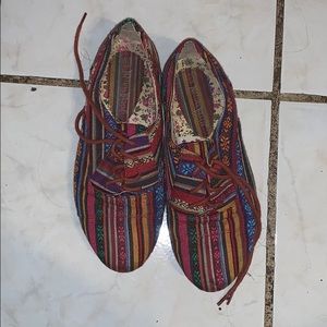 Multi colored shoes